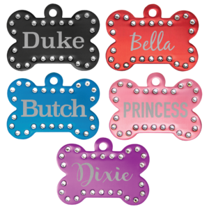 Engraved Swarovski Pet Tag