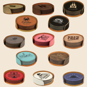 Engraved Round Coaster Sets
