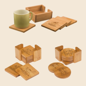 Engraved Bamboo Coasters