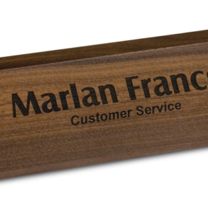 Engraved Walnut Desk Wedge