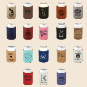 Engraved Leatherette Beverage Holders
