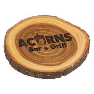 Engraved Log Wood Coasters