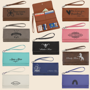 Engraved Wallets with Straps