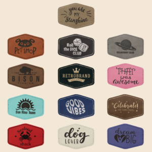 Engraved Leatherette Hex Patch