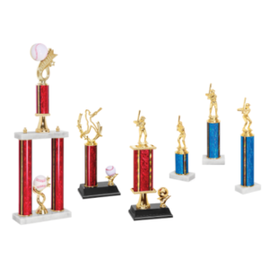 Engraved Baseball/Softball Column Trophies