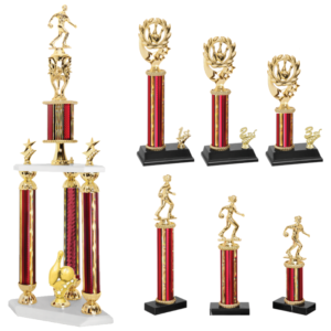 Engraved Bowling Column Trophies