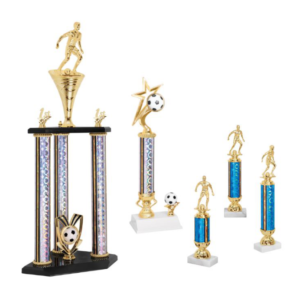 Engraved Soccer Column Trophies