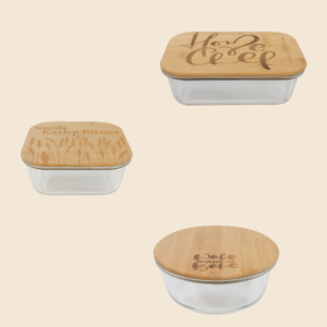 Containers with Bamboo Lids