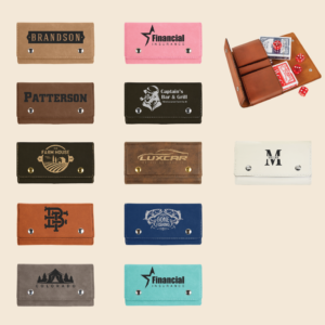 Engraved Leatherette Card and Dice Set