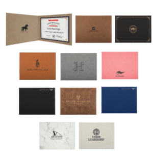 Engraved Leatherette Certificate Holders
