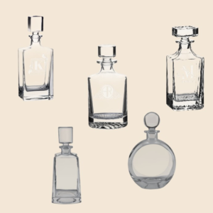 Engraved Glass Decanters