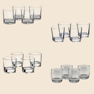 Engraved Rocks Glass Sets