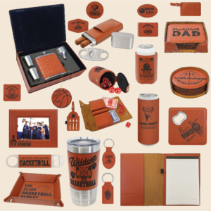 Engraved Basketball Leatherette Gifts