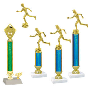 Engraved Track Column Trophies