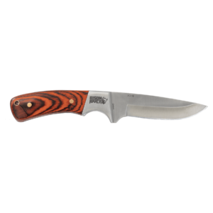 Engraved Bison River Fixed Blade Wood Knives