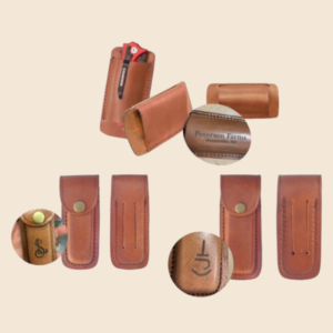 Engraved Bison River Knife Sheaths