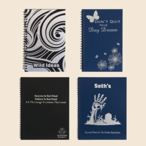 Engraved Lazerburst Spiral Notebooks