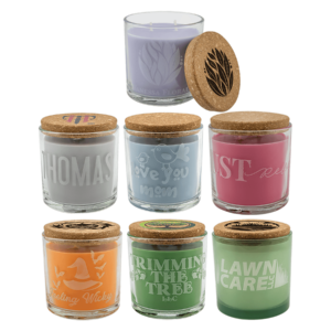 Engraved Glass Candles