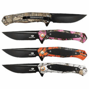 Engraved Bison River 4.5" Everyday Carry Knife - Mossy Oak